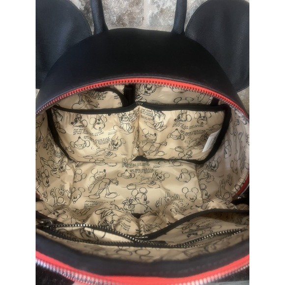 Disney World Mickey Mouse Freshly Picked Anaheim Backpack Black Diaper Bag Park - Picture 3 of 5